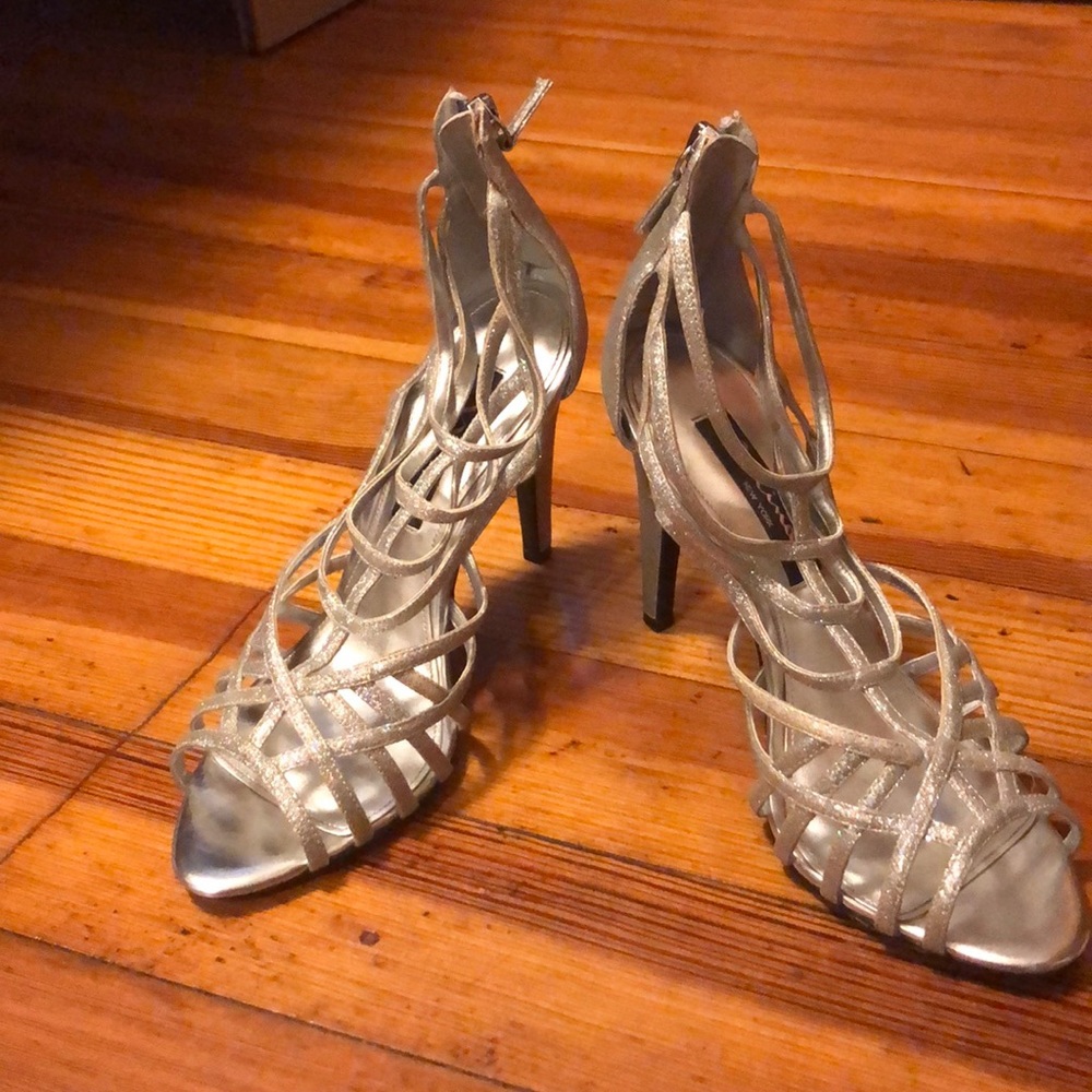 Sparkling Silver High Heel